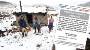 Cusco en estado de emergencia por dos meses a causa de lluvias y heladas