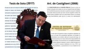 Presidente del Congreso plagió en su tesis el 60% del trabajo de un abogado especialista en derecho municipal