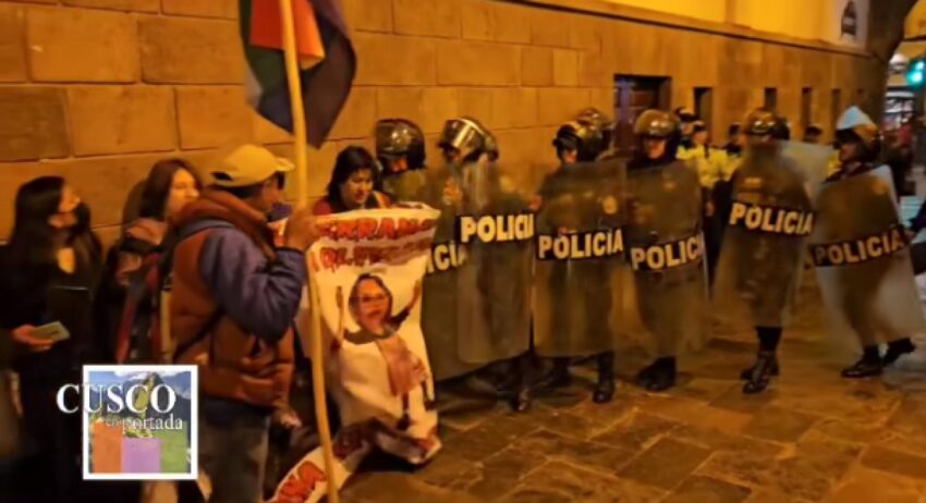 noticias cusco post «Es orden del gobierno» Policía confirma represión a protesta por día de la resistencia indígena.