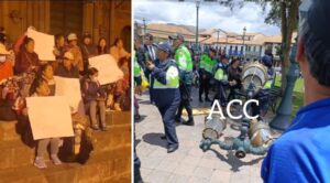 Accidente en Cusco: Farol cae sobre mujer en plena Plaza de Armas