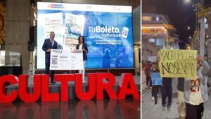 Aplauden a Joinnus en Ministerio de Cultura mientras guías protestan en Cusco por inicio de venta virtual de boleto a Machupicchu