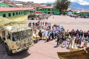 Niños visitan la 5ta Brigada de Montaña como parte del Curso Vacacional Recreativo 2024 de la Municipalidad del Cusco