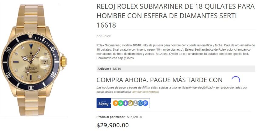 Rolex modelo Submarine Date identificado en la muñeca izquierda del gobernador de Cusco Werner Salcedo.