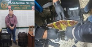 Sujeto que pretendía trasladar en avión 9 kilos de cocaína fue detenido en Cusco