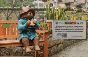 ¡Paddington regresa a su tierra natal Cusco! Inauguran estatua del popular oso de anteojos en Machupicchu